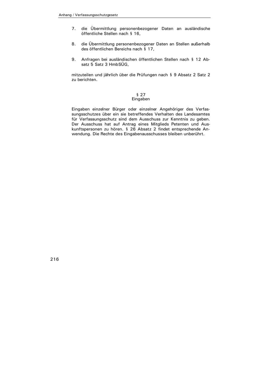 Seite 217 des Verfassungsschutzbericht 2004 Hamburg