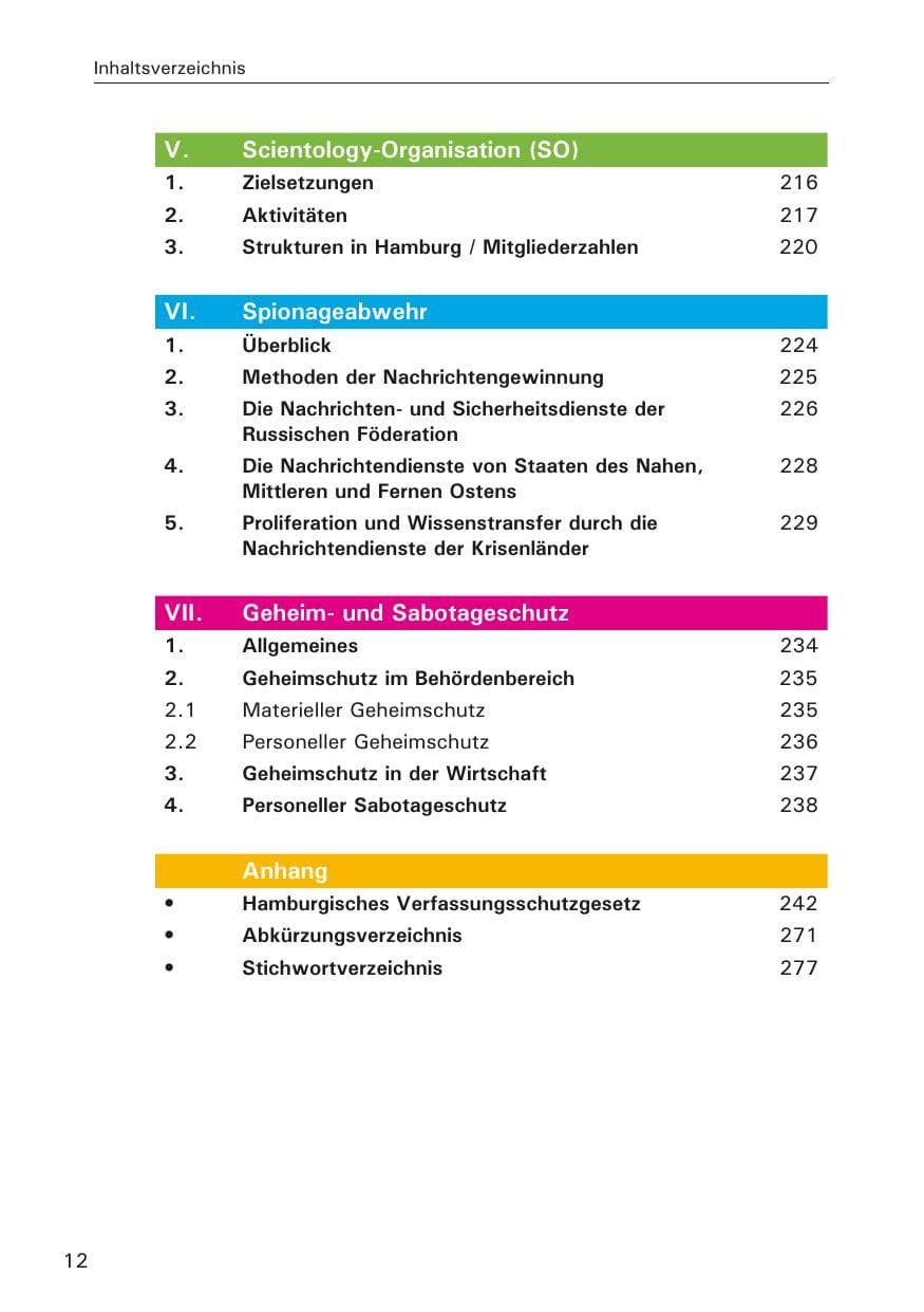 Seite 12 des Verfassungsschutzbericht 2005 Hamburg