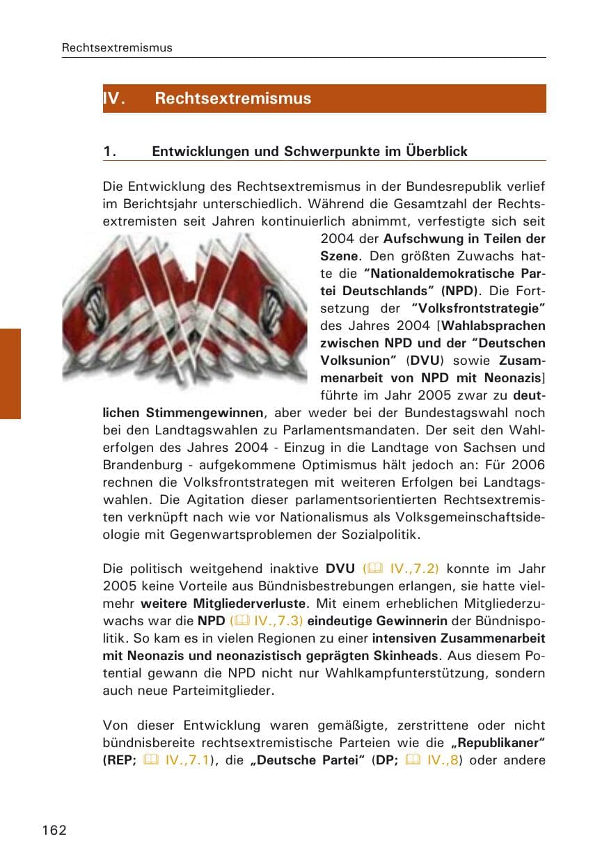 Seite 162 des Verfassungsschutzbericht 2005 Hamburg