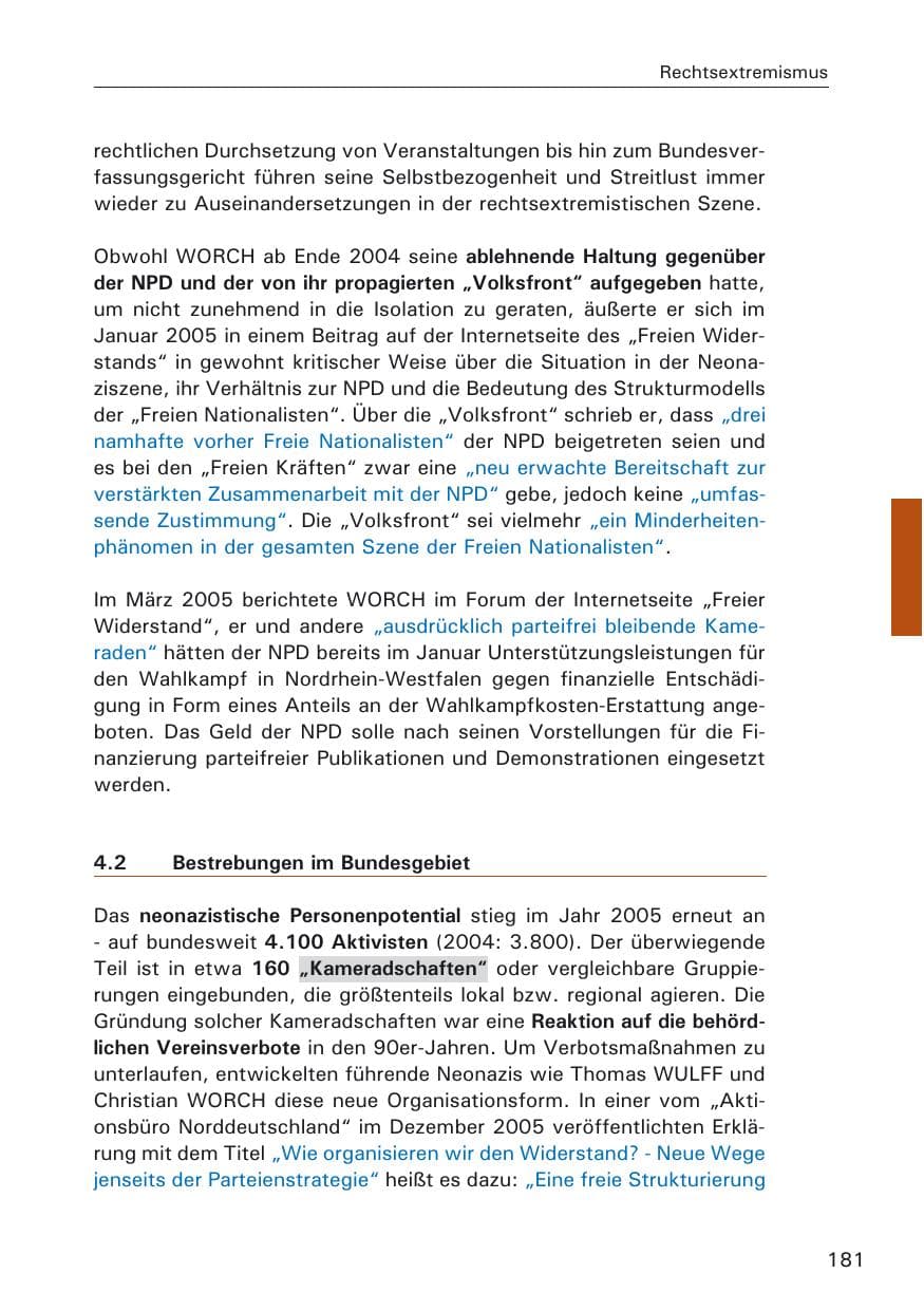 Seite 181 des Verfassungsschutzbericht 2005 Hamburg
