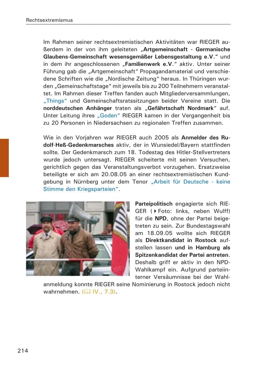 Seite 214 des Verfassungsschutzbericht 2005 Hamburg
