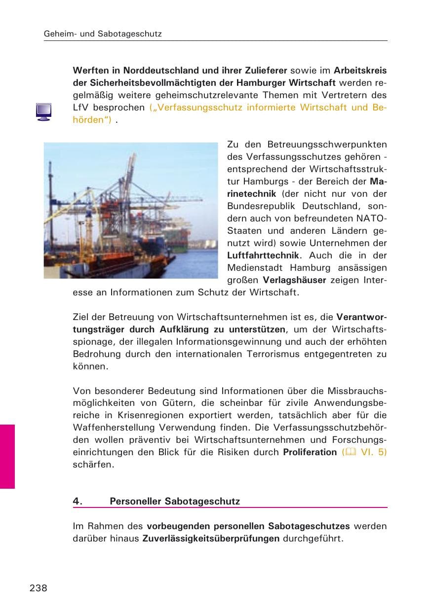 Seite 238 des Verfassungsschutzbericht 2005 Hamburg
