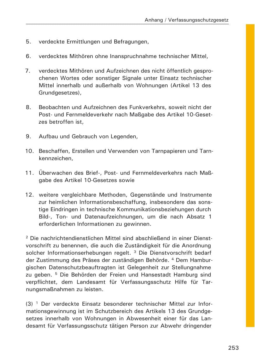 Seite 253 des Verfassungsschutzbericht 2005 Hamburg
