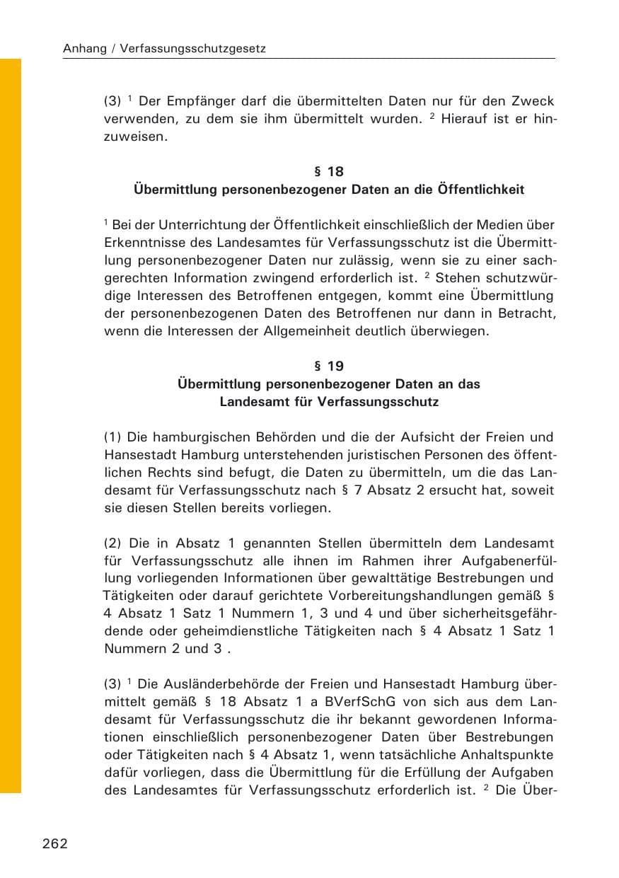 Seite 262 des Verfassungsschutzbericht 2005 Hamburg