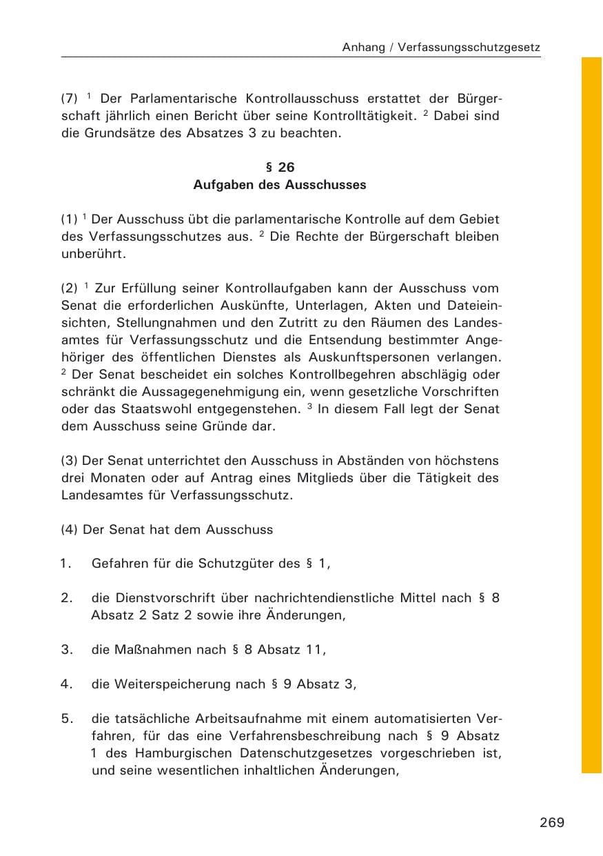 Seite 269 des Verfassungsschutzbericht 2005 Hamburg