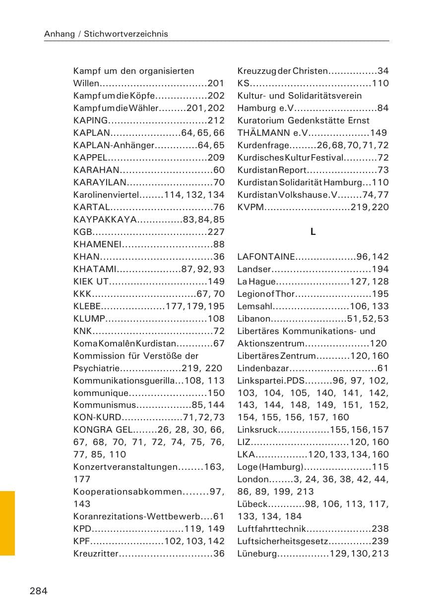 Seite 284 des Verfassungsschutzbericht 2005 Hamburg