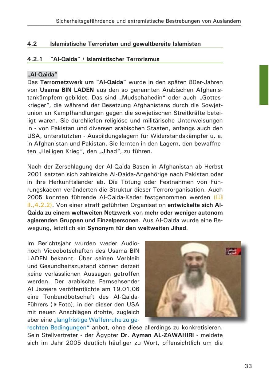 Seite 33 des Verfassungsschutzbericht 2005 Hamburg