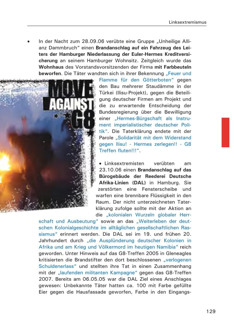 Seite 131 des Verfassungsschutzbericht 2006 Hamburg