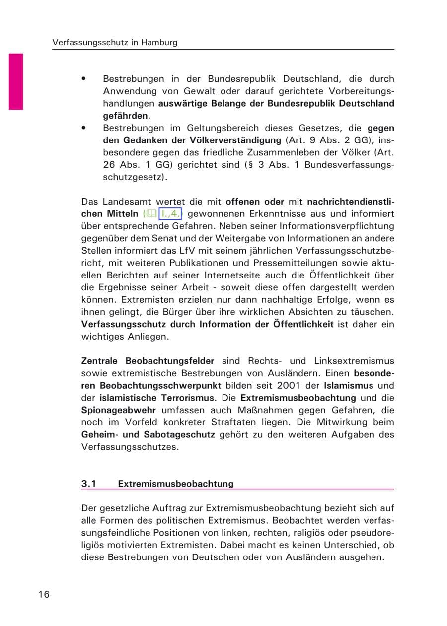 Seite 18 des Verfassungsschutzbericht 2006 Hamburg