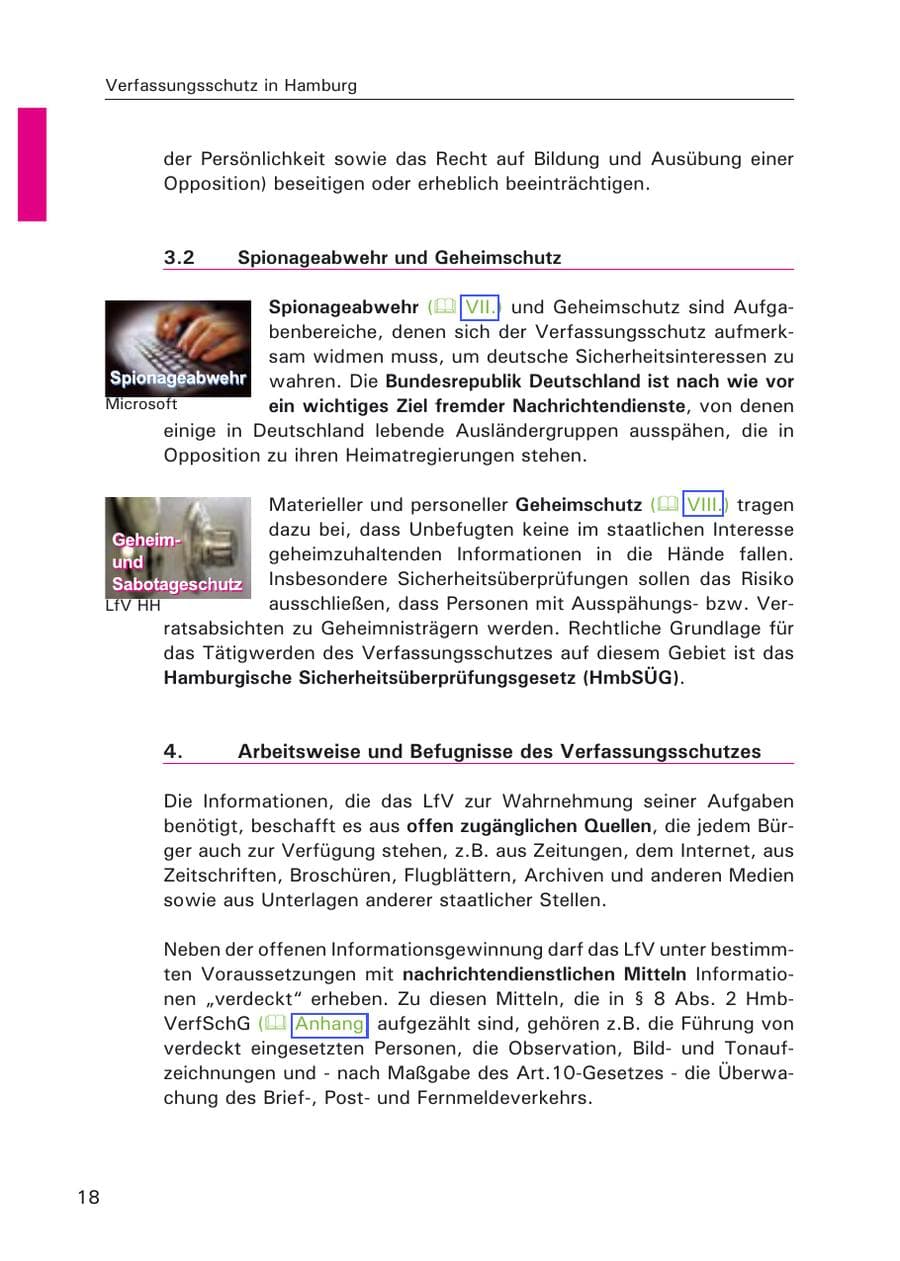 Seite 20 des Verfassungsschutzbericht 2006 Hamburg