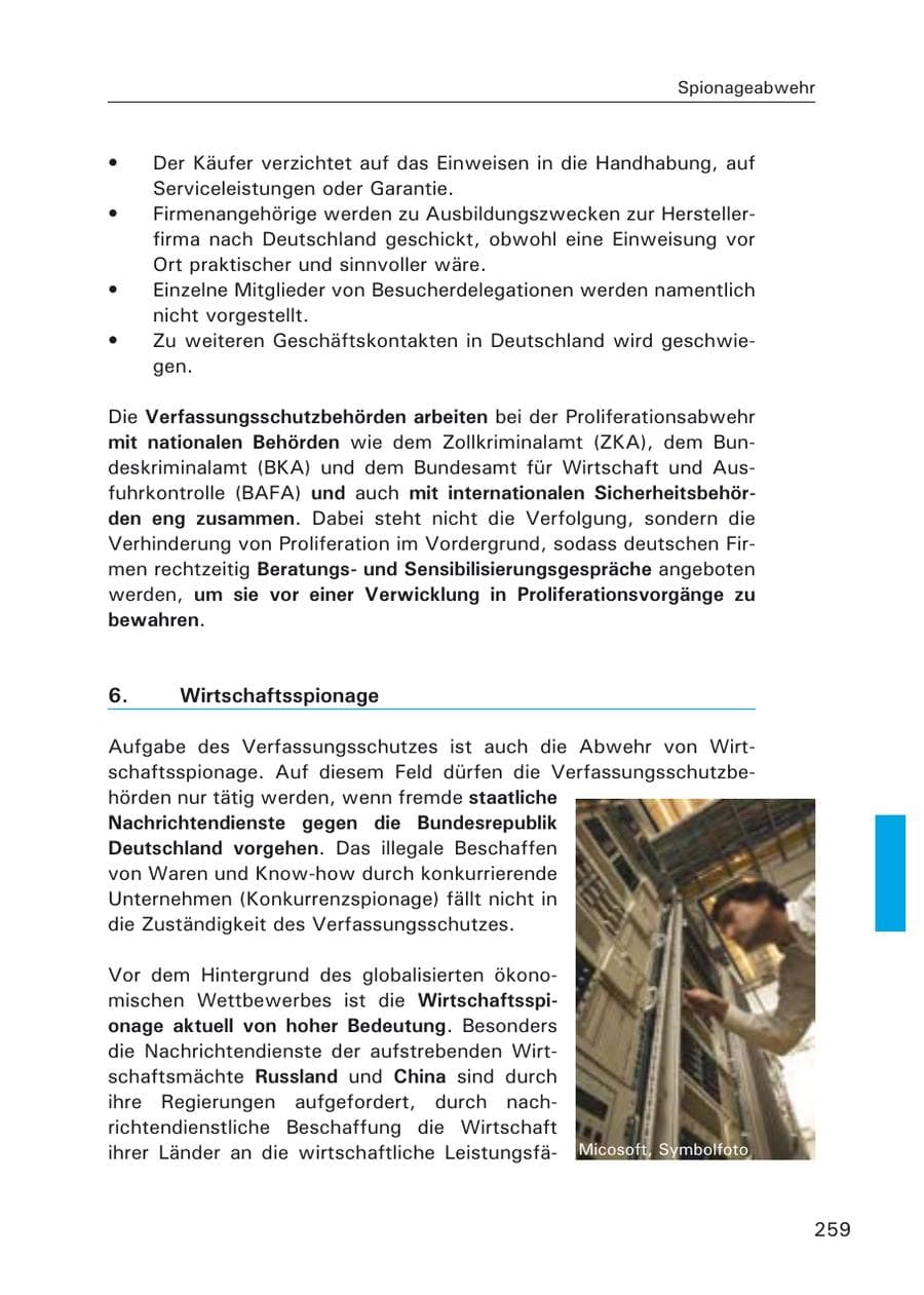 Seite 261 des Verfassungsschutzbericht 2006 Hamburg