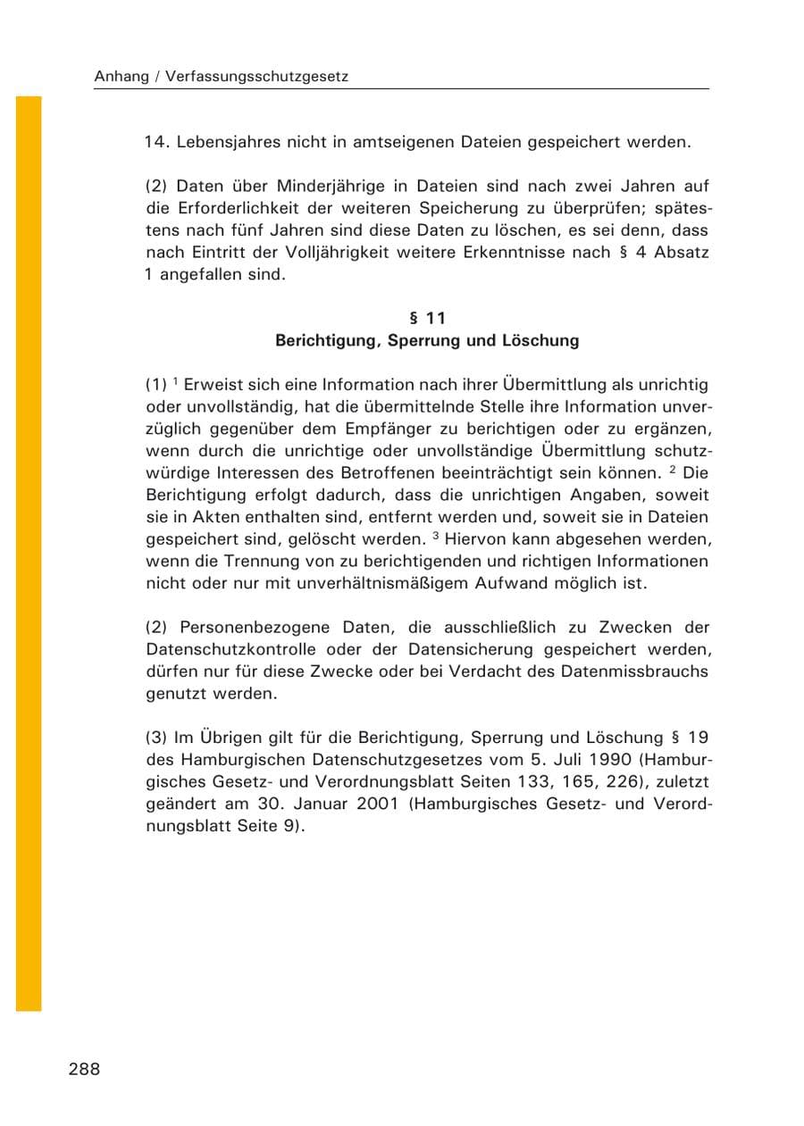 Seite 290 des Verfassungsschutzbericht 2006 Hamburg