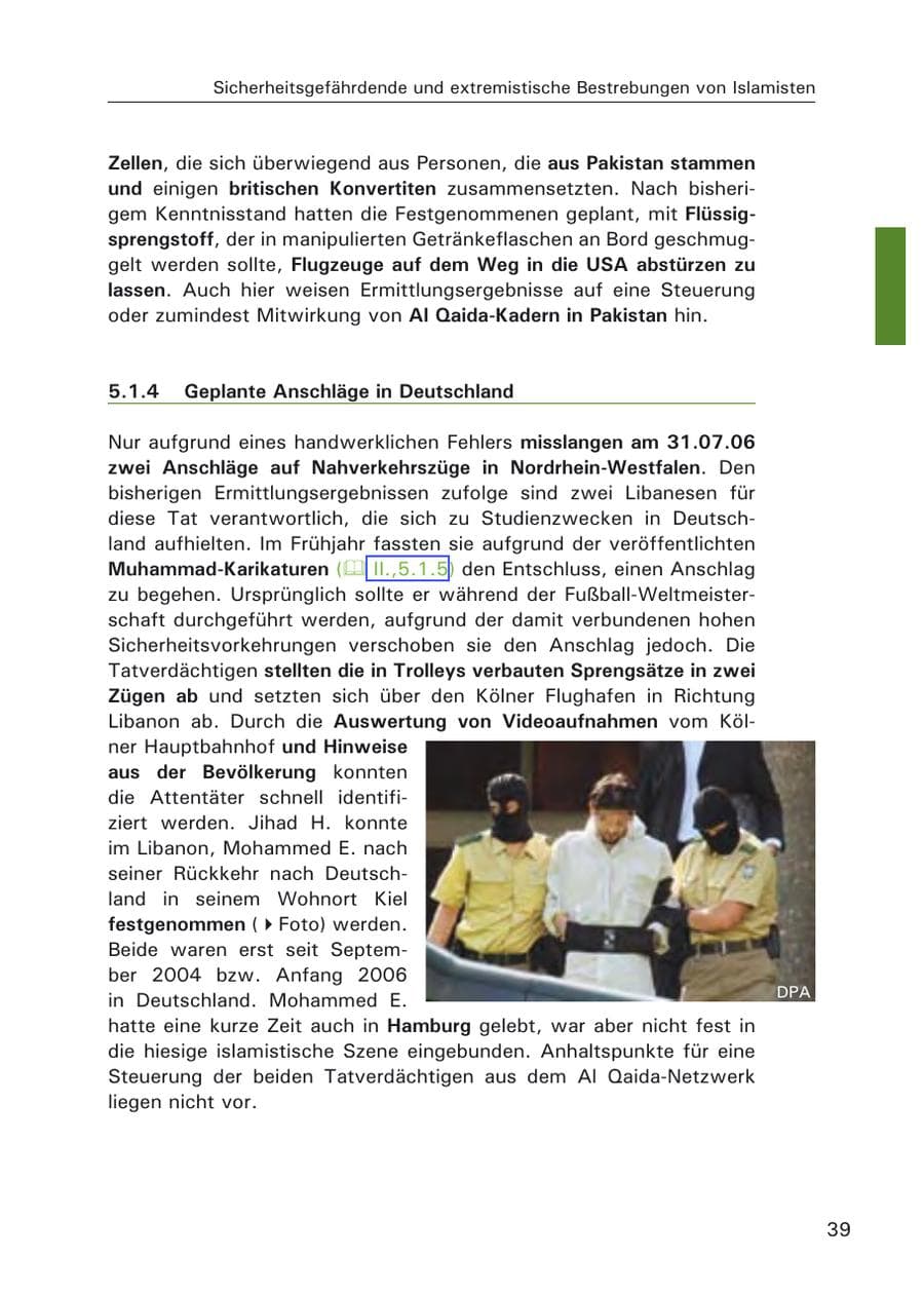 Seite 41 des Verfassungsschutzbericht 2006 Hamburg