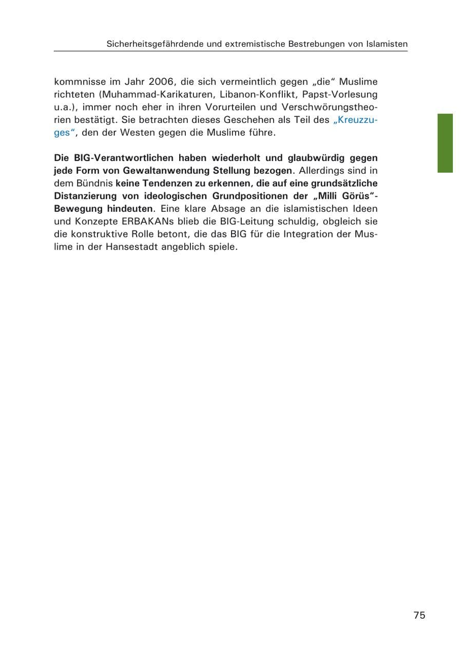 Seite 77 des Verfassungsschutzbericht 2006 Hamburg