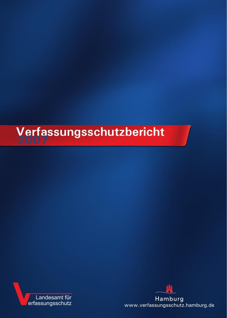 Seite 1 des Verfassungsschutzbericht 2007 Hamburg