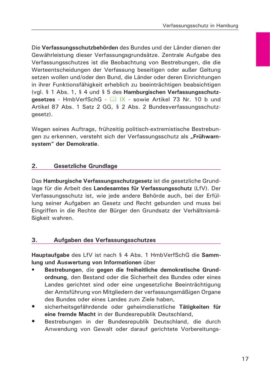 Seite 19 des Verfassungsschutzbericht 2007 Hamburg