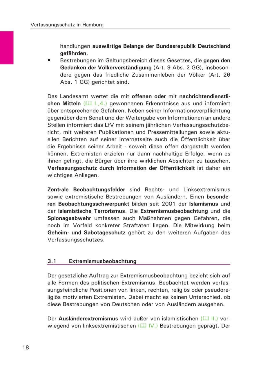 Seite 20 des Verfassungsschutzbericht 2007 Hamburg