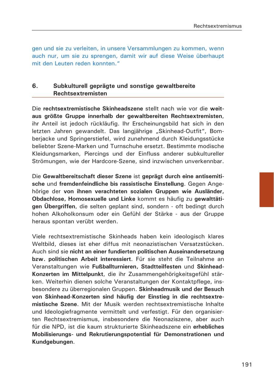 Seite 193 des Verfassungsschutzbericht 2007 Hamburg