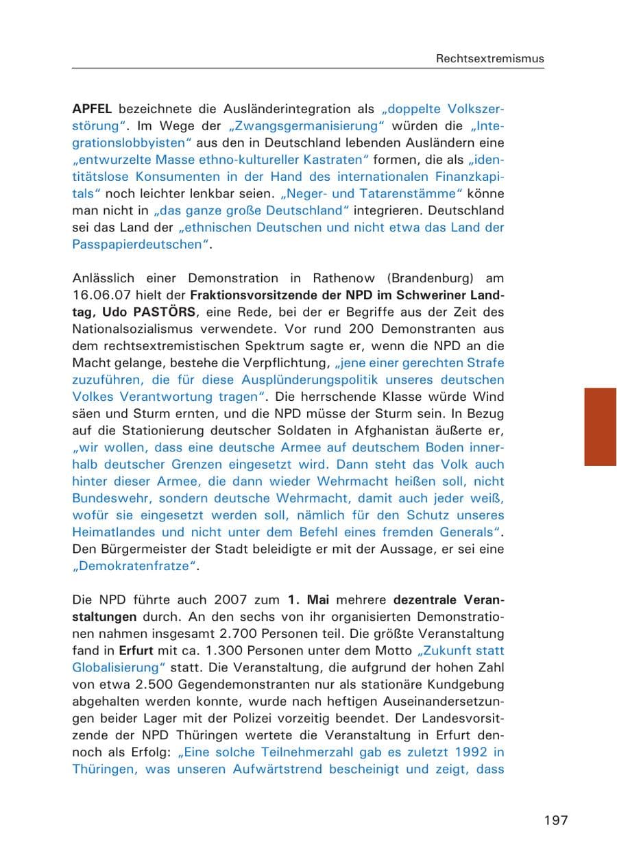 Seite 199 des Verfassungsschutzbericht 2007 Hamburg