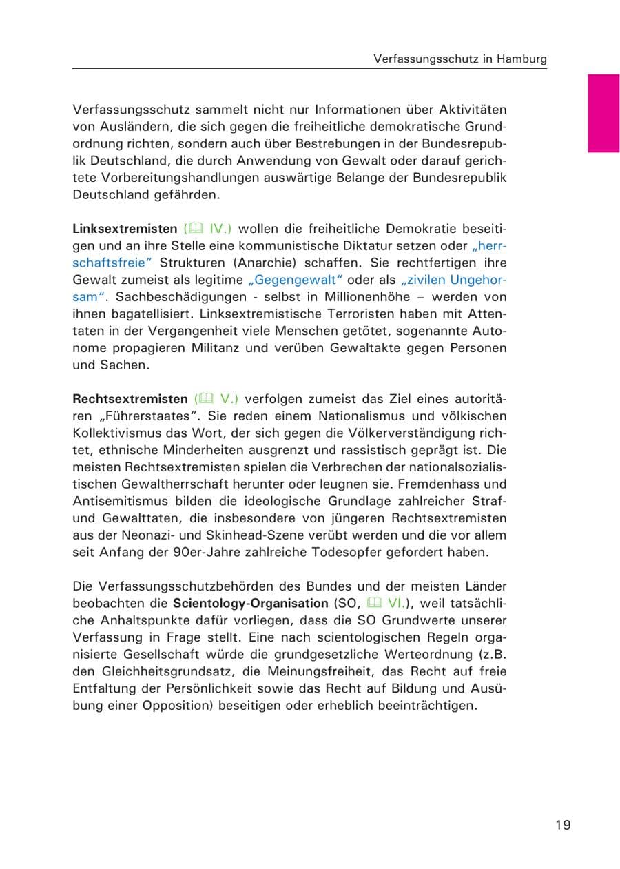 Seite 21 des Verfassungsschutzbericht 2007 Hamburg