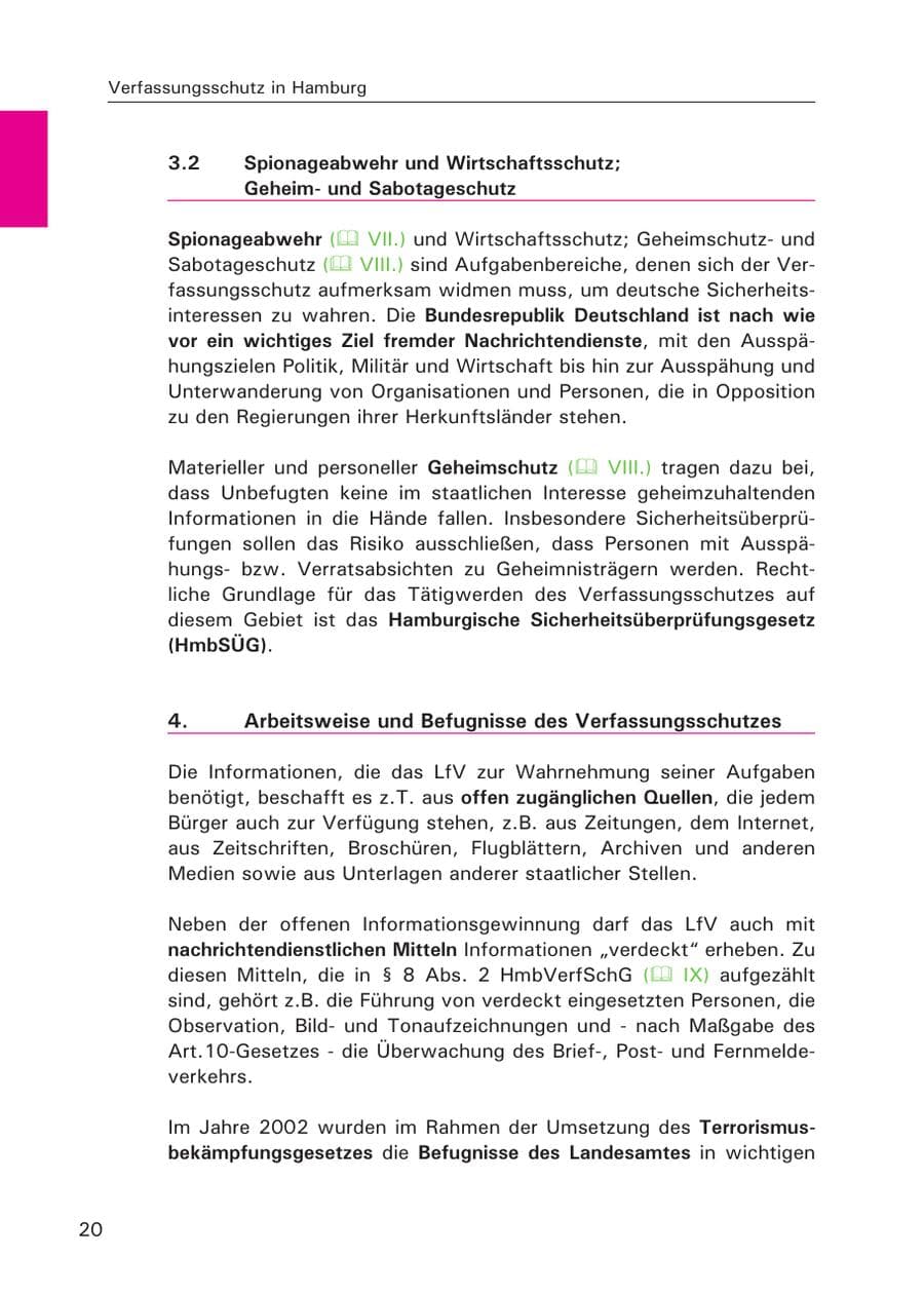 Seite 22 des Verfassungsschutzbericht 2007 Hamburg