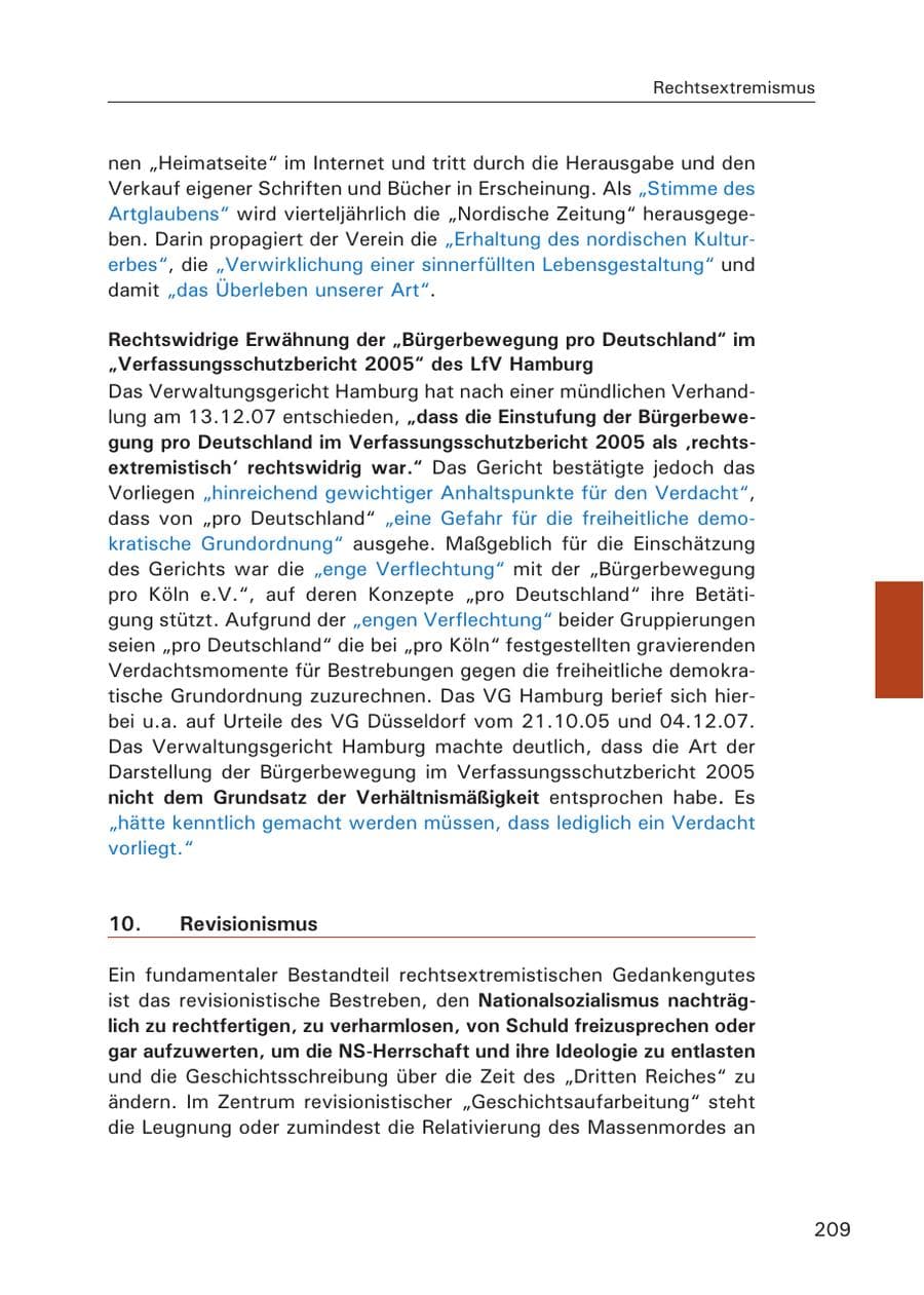 Seite 211 des Verfassungsschutzbericht 2007 Hamburg