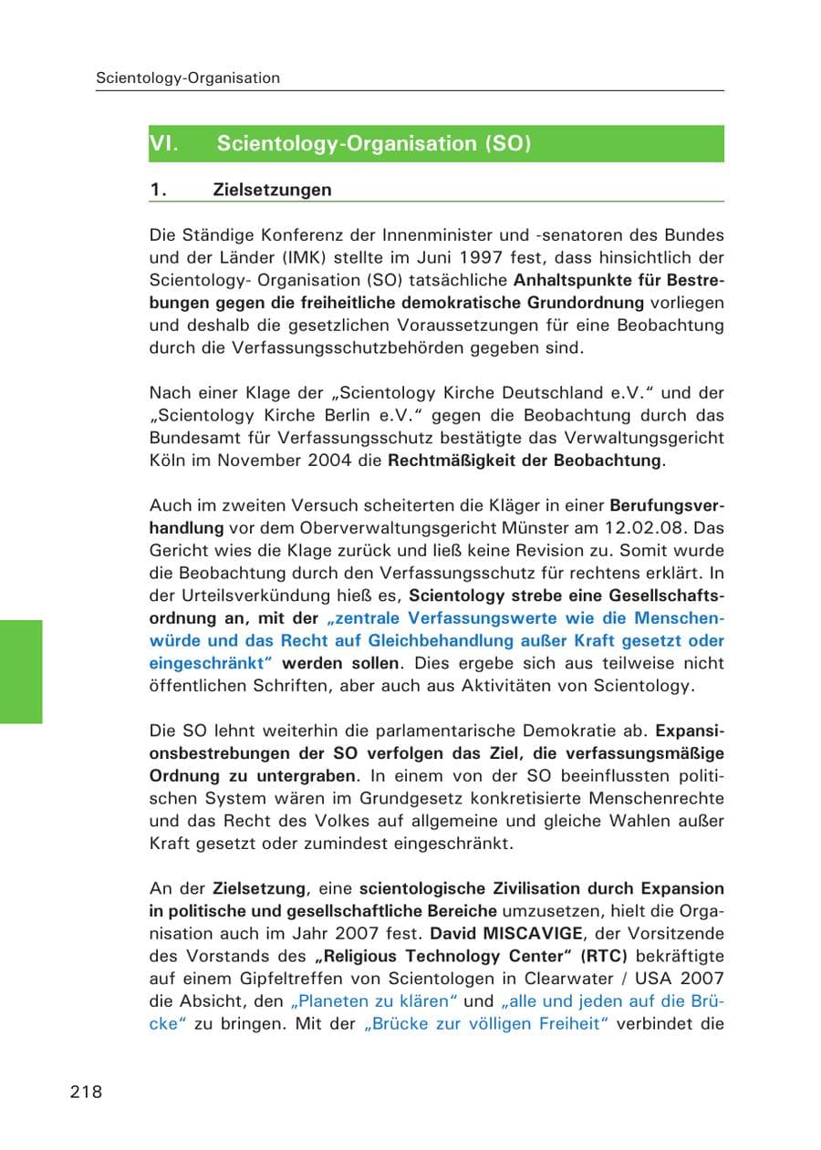Seite 220 des Verfassungsschutzbericht 2007 Hamburg