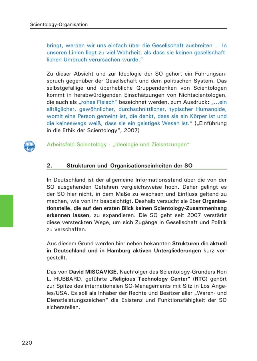 Seite 222 des Verfassungsschutzbericht 2007 Hamburg