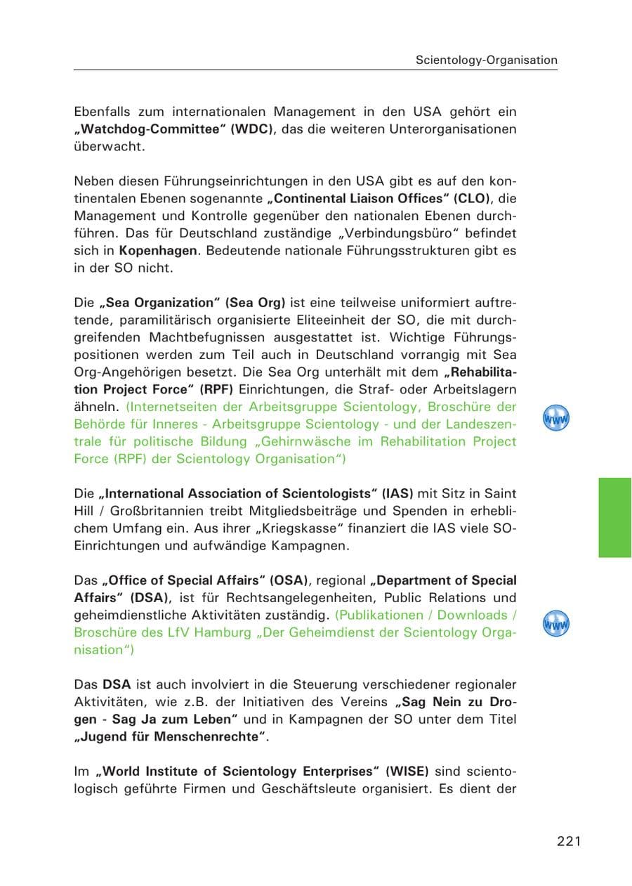 Seite 223 des Verfassungsschutzbericht 2007 Hamburg