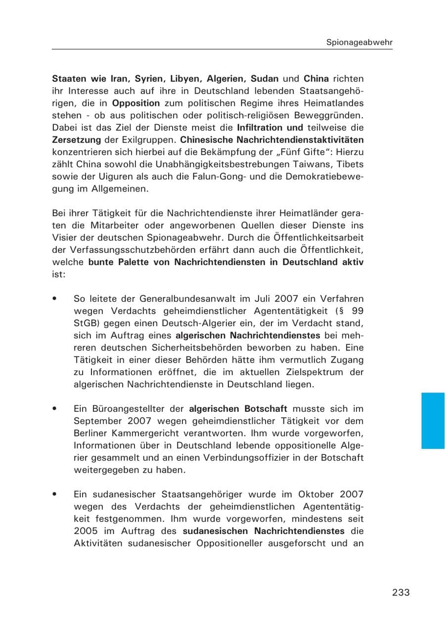 Seite 235 des Verfassungsschutzbericht 2007 Hamburg