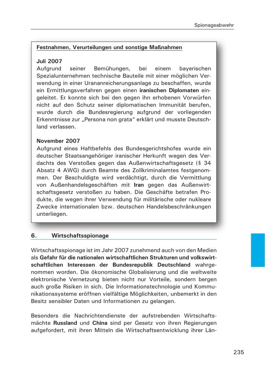 Seite 237 des Verfassungsschutzbericht 2007 Hamburg