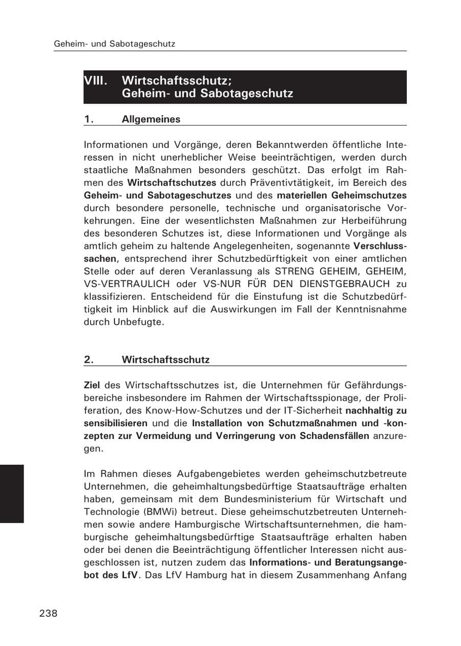 Seite 240 des Verfassungsschutzbericht 2007 Hamburg