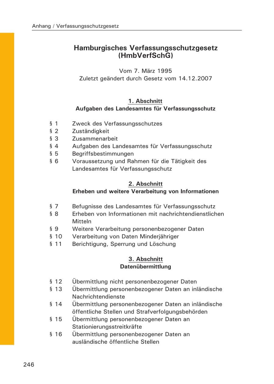 Seite 248 des Verfassungsschutzbericht 2007 Hamburg
