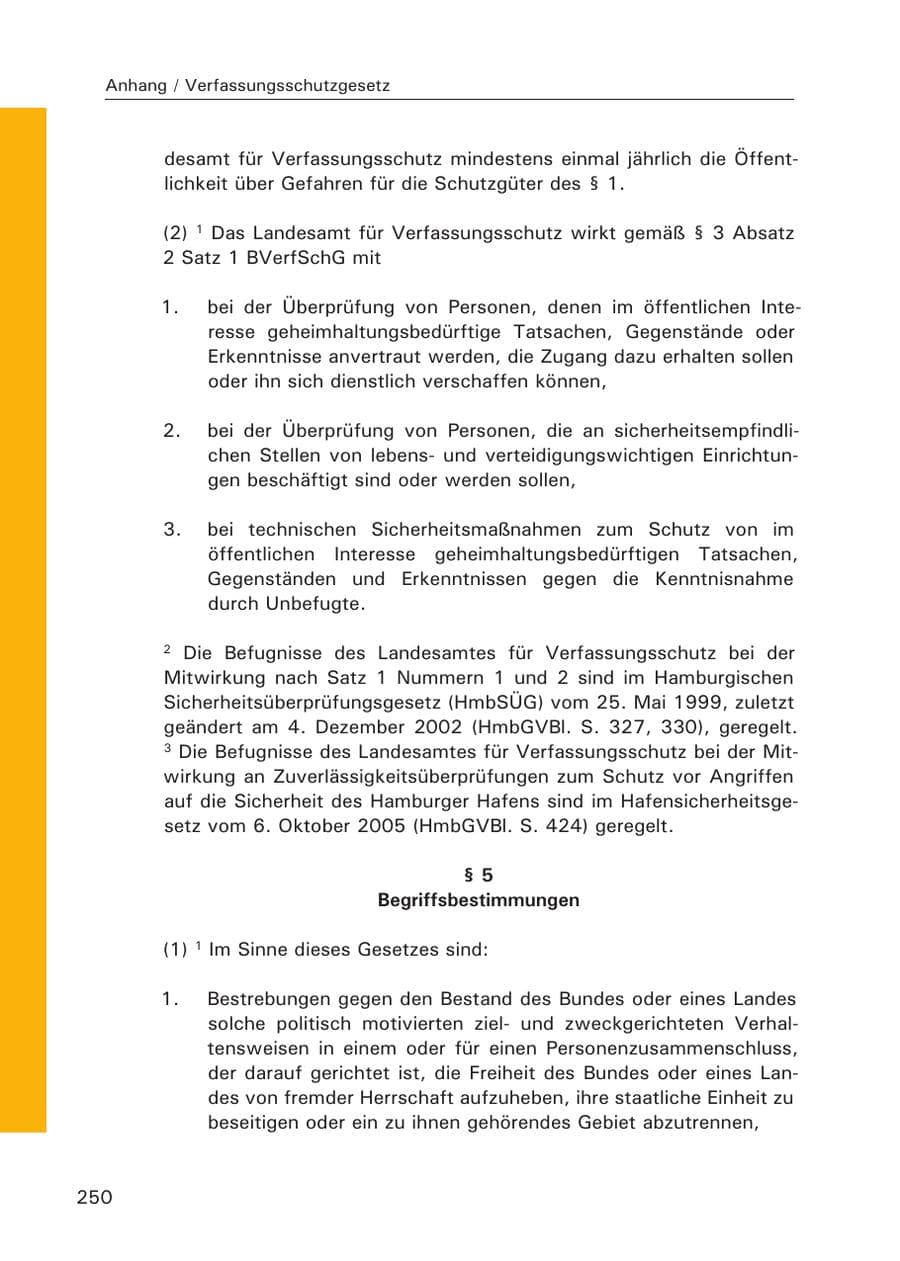 Seite 252 des Verfassungsschutzbericht 2007 Hamburg