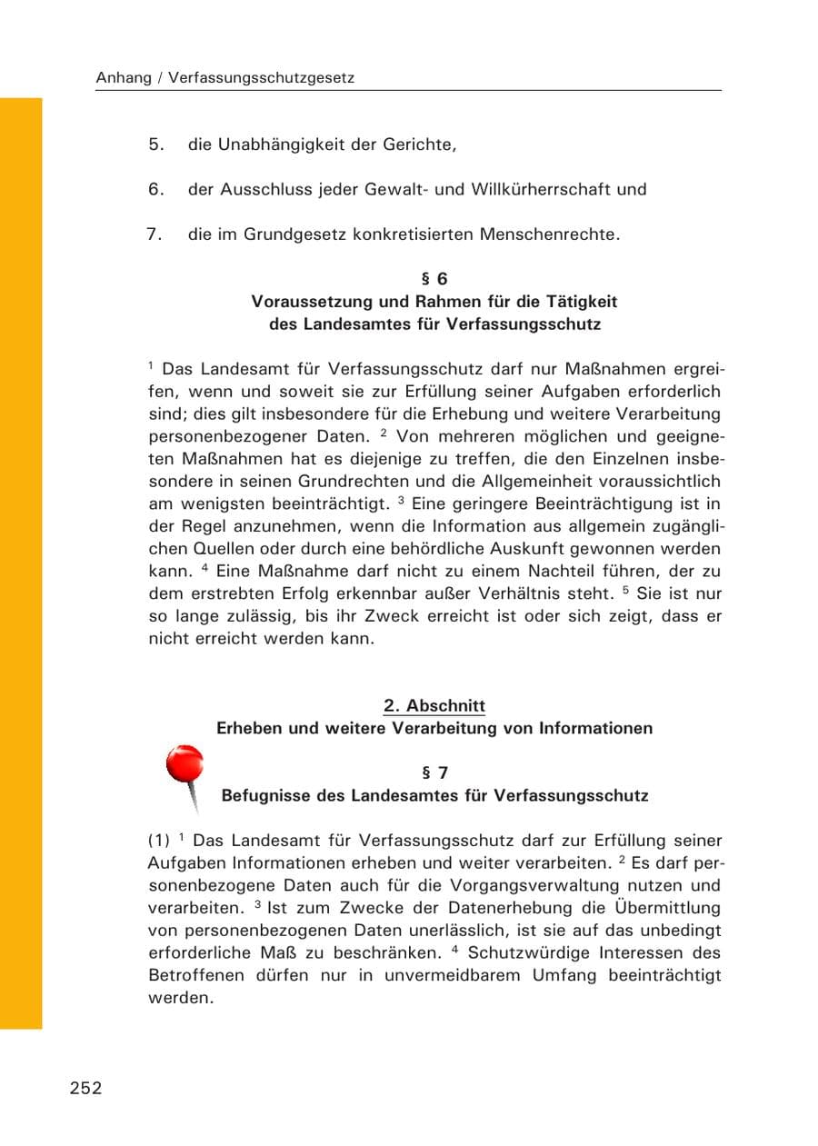 Seite 254 des Verfassungsschutzbericht 2007 Hamburg