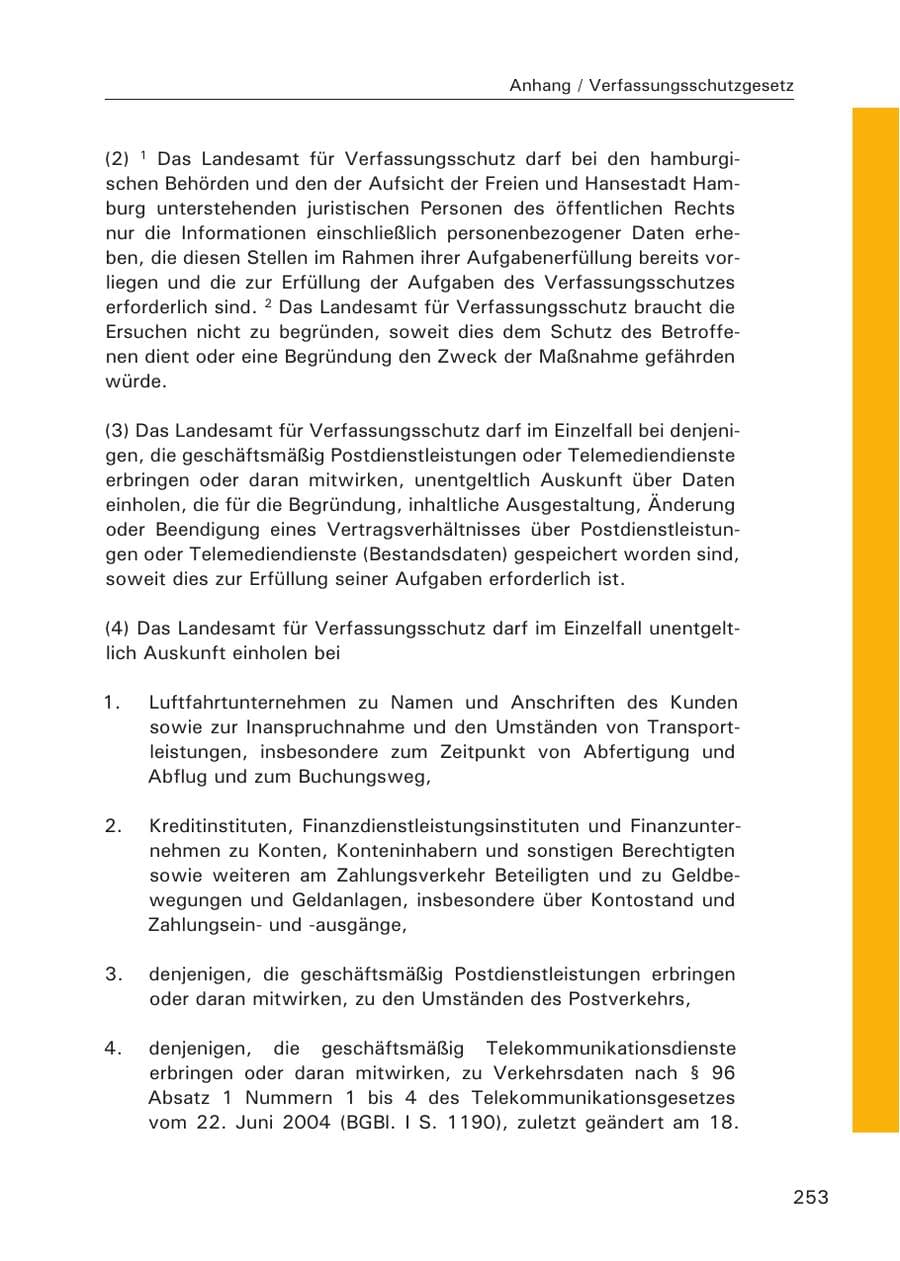 Seite 255 des Verfassungsschutzbericht 2007 Hamburg