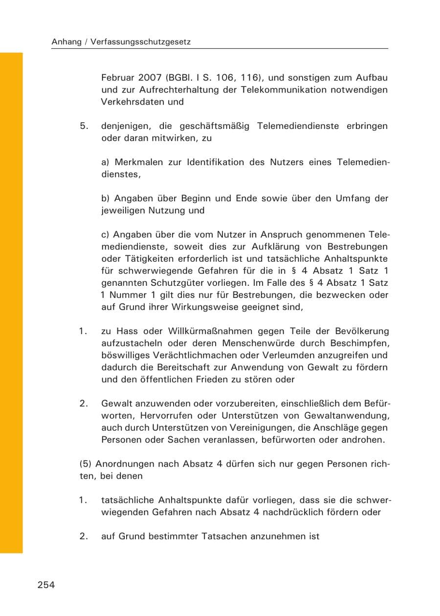 Seite 256 des Verfassungsschutzbericht 2007 Hamburg