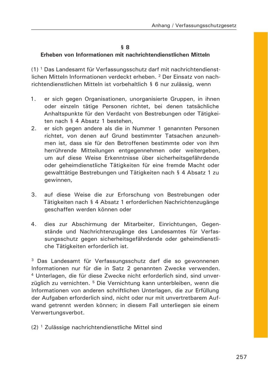 Seite 259 des Verfassungsschutzbericht 2007 Hamburg