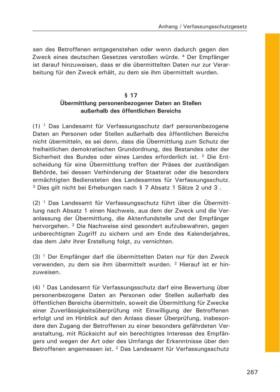 Seite 269 des Verfassungsschutzbericht 2007 Hamburg