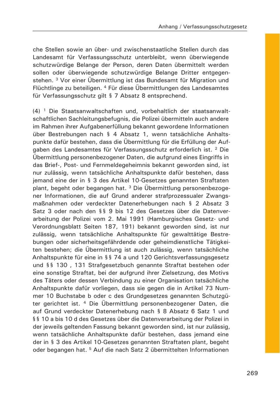 Seite 271 des Verfassungsschutzbericht 2007 Hamburg