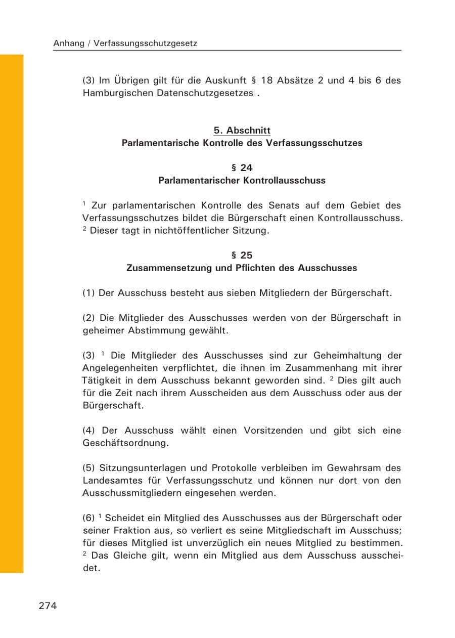 Seite 276 des Verfassungsschutzbericht 2007 Hamburg