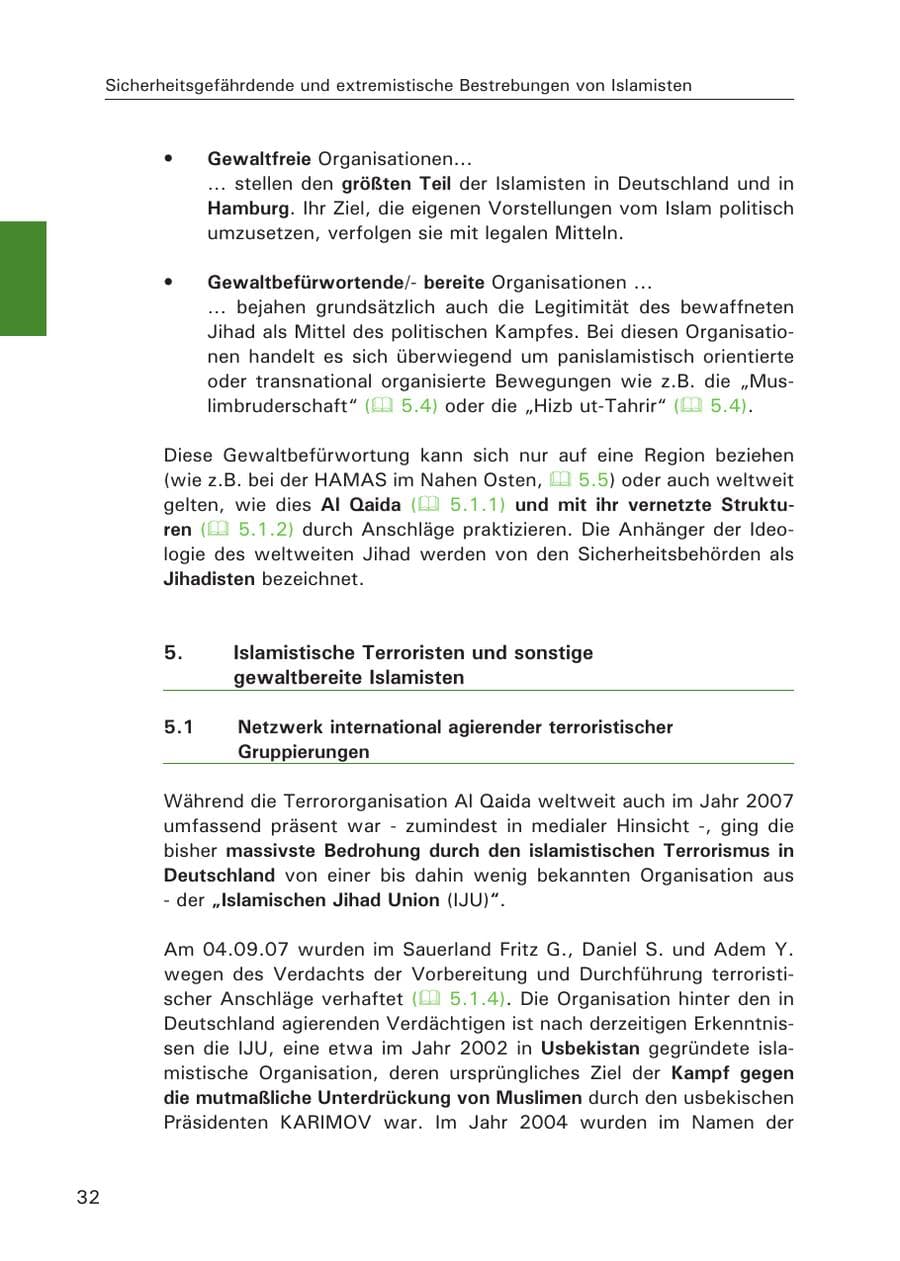 Seite 34 des Verfassungsschutzbericht 2007 Hamburg