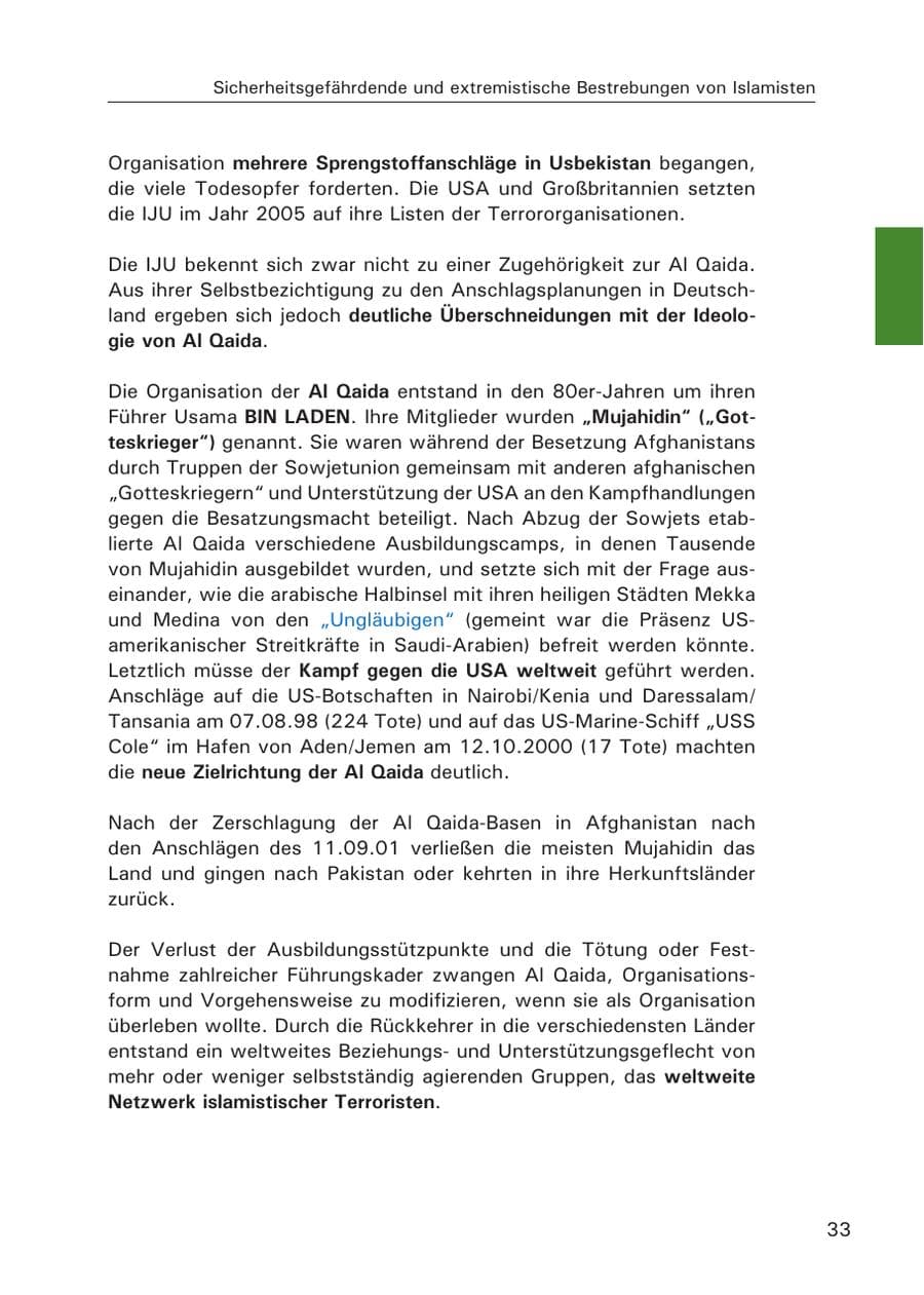 Seite 35 des Verfassungsschutzbericht 2007 Hamburg