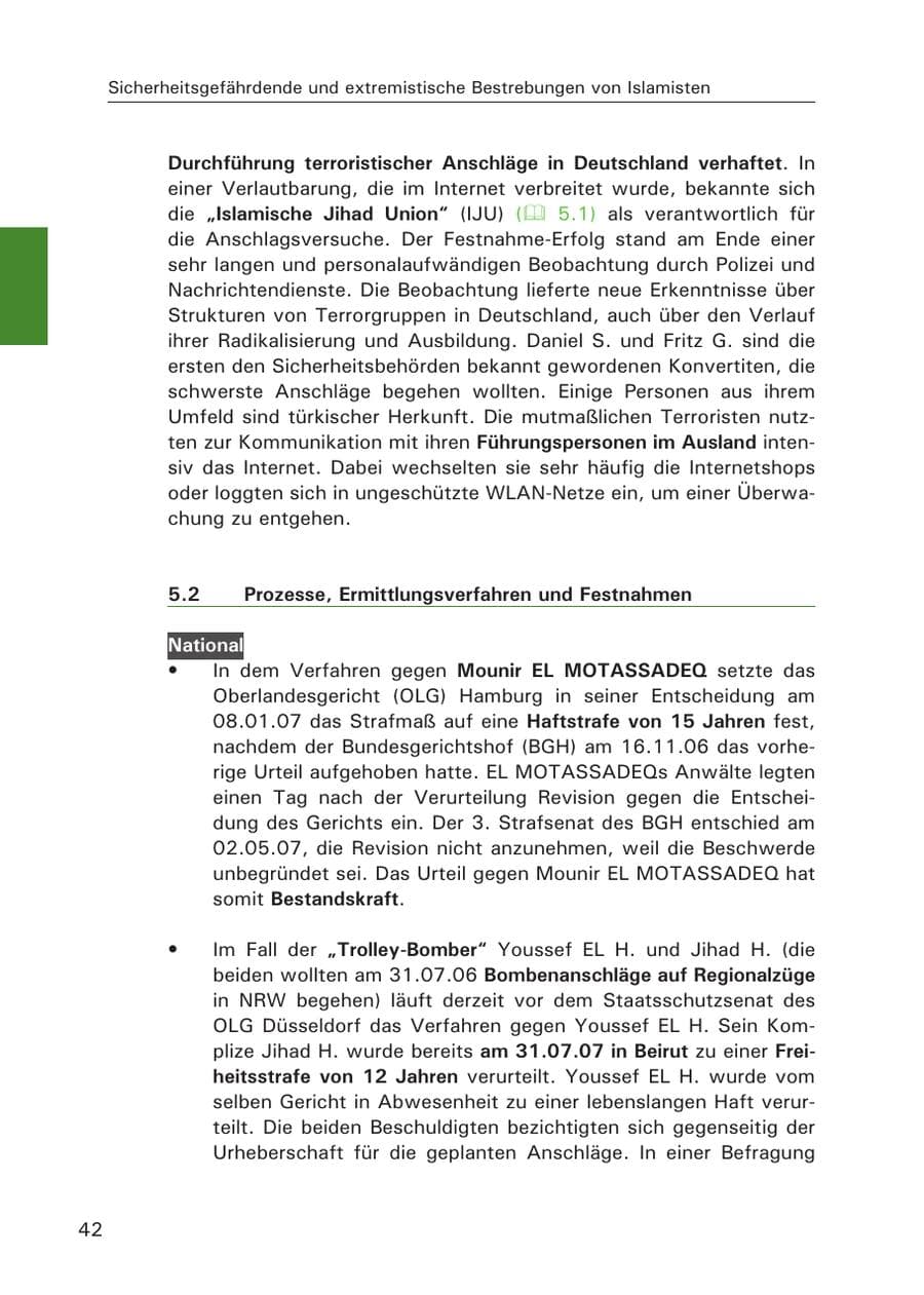 Seite 44 des Verfassungsschutzbericht 2007 Hamburg