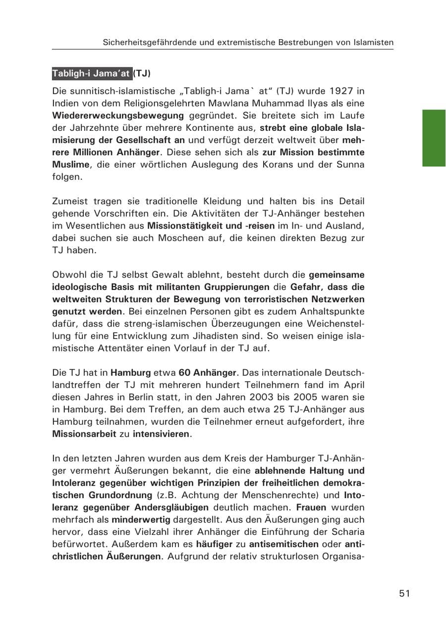 Seite 53 des Verfassungsschutzbericht 2007 Hamburg
