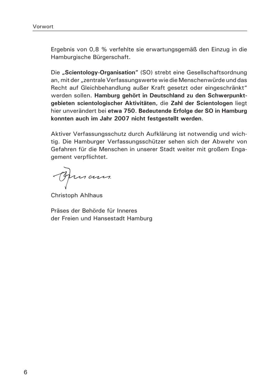 Seite 8 des Verfassungsschutzbericht 2007 Hamburg