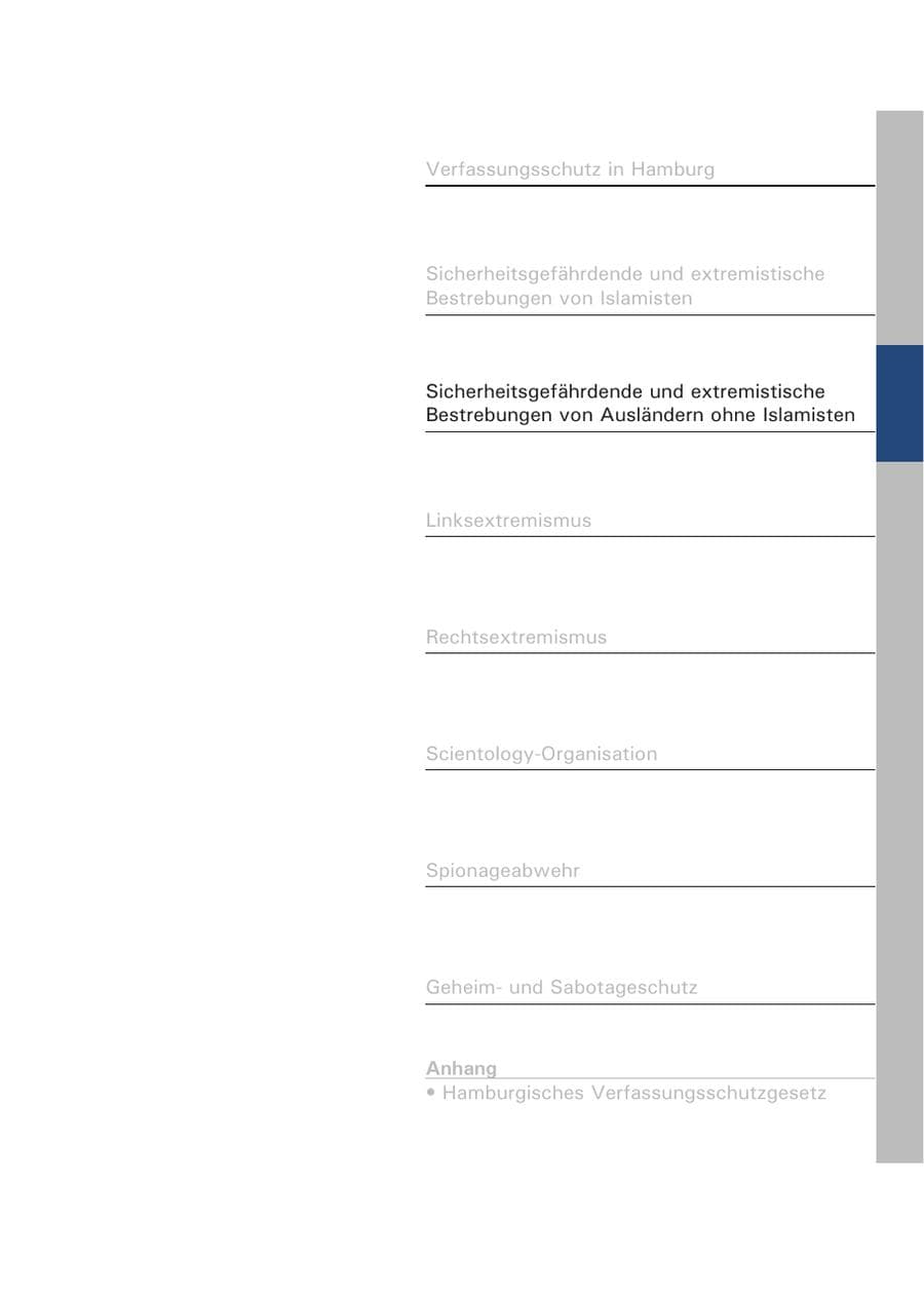 Seite 73 des Verfassungsschutzbericht 2007 Hamburg