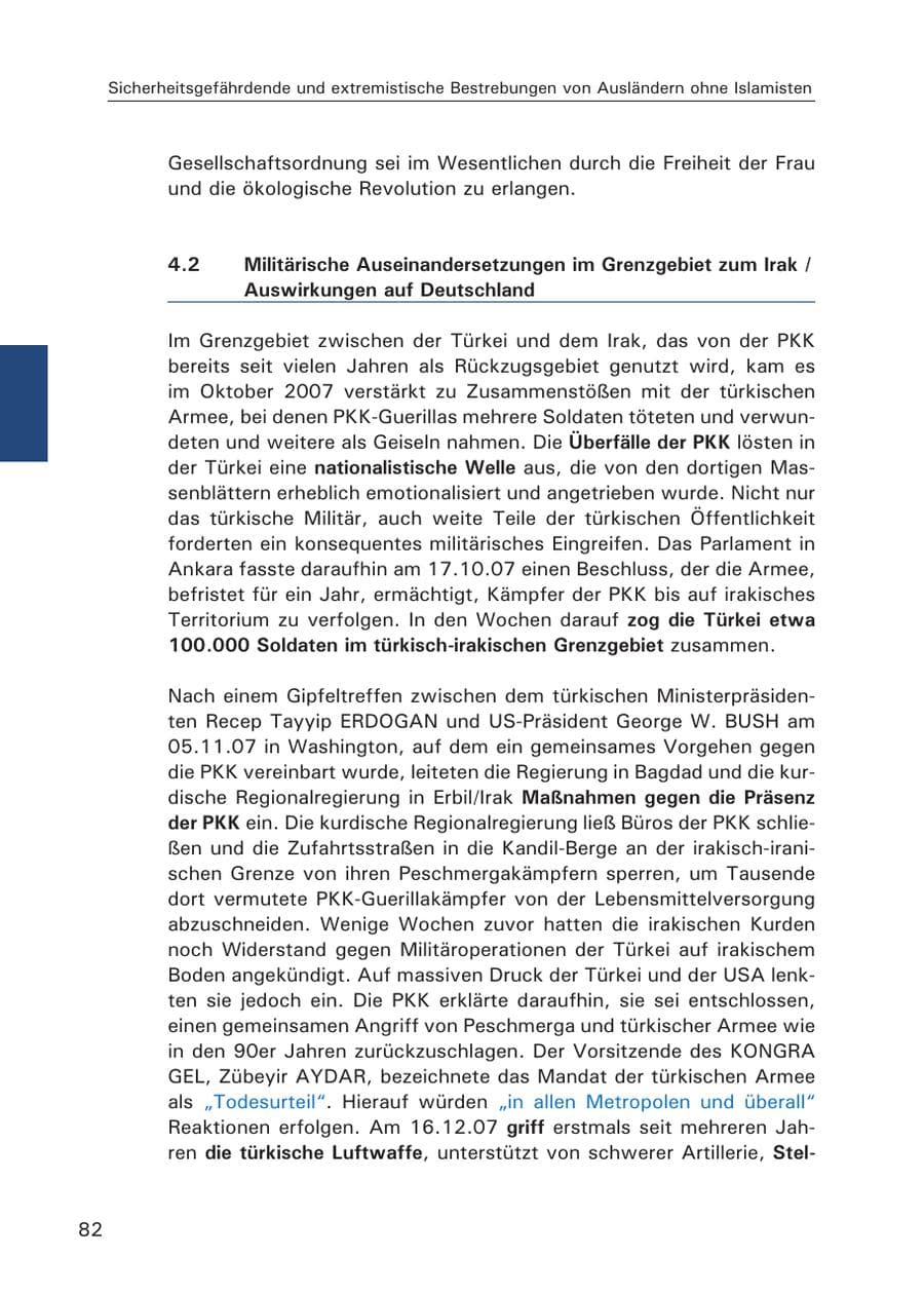 Seite 84 des Verfassungsschutzbericht 2007 Hamburg