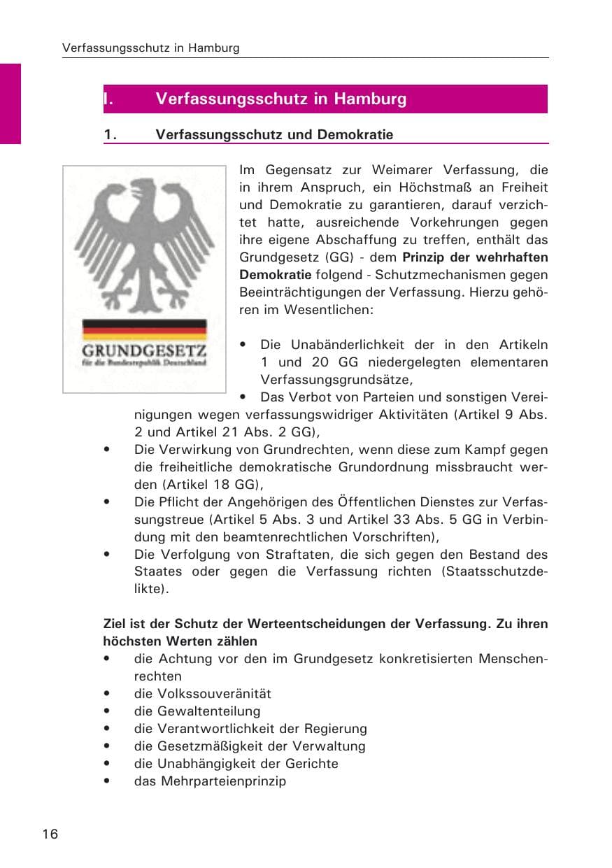 Seite 18 des Verfassungsschutzbericht 2008 Hamburg