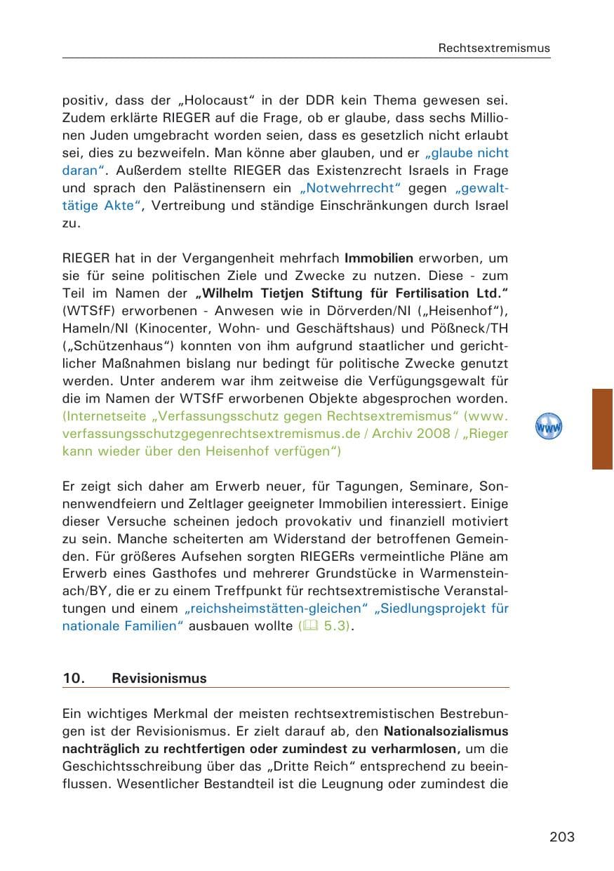 Seite 205 des Verfassungsschutzbericht 2008 Hamburg